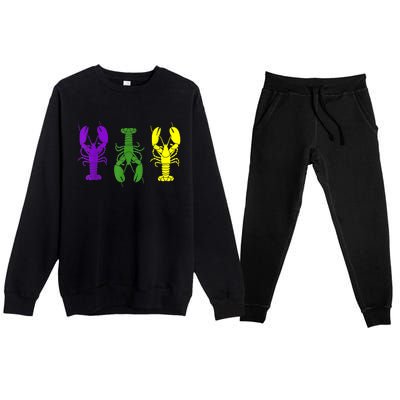 Mardi Gras Shirt, Craw Fish , Mardi Gras Outfit Premium Crewneck Sweatsuit Set