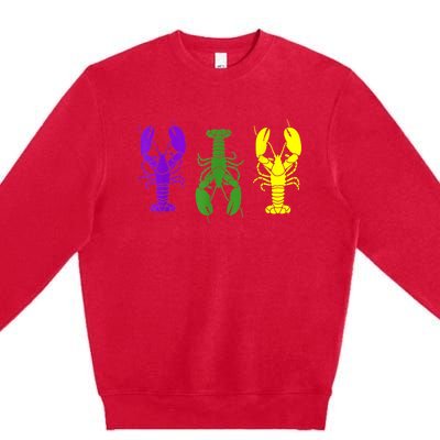 Mardi Gras Shirt, Craw Fish , Mardi Gras Outfit Premium Crewneck Sweatshirt