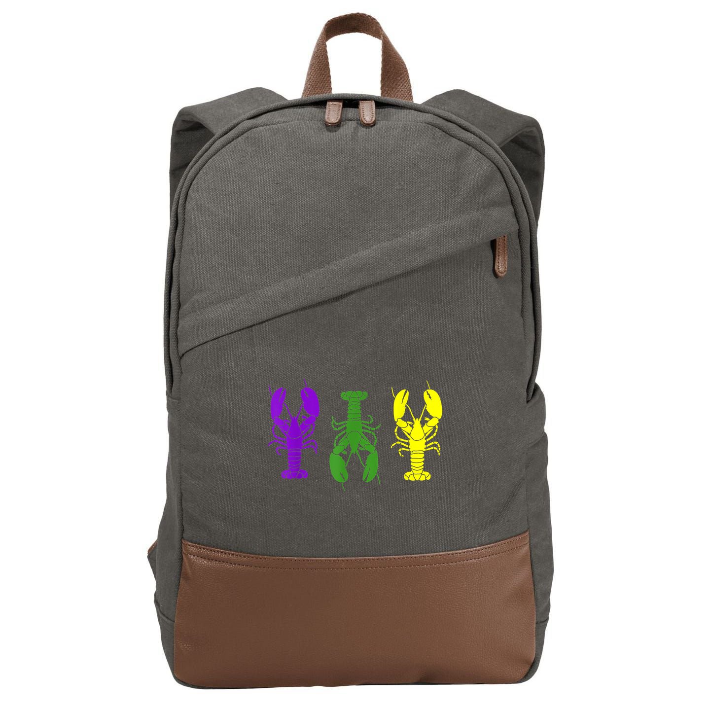 Mardi Gras Shirt, Craw Fish , Mardi Gras Outfit Cotton Canvas Backpack