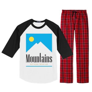 Mountains Get Some Fresh Good Air Cigarette Design Raglan Sleeve Pajama Set