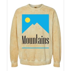 Mountains Get Some Fresh Good Air Cigarette Design Colorblast Crewneck Sweatshirt