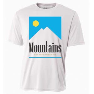 Mountains Get Some Fresh Good Air Cigarette Design Cooling Performance Crew T-Shirt