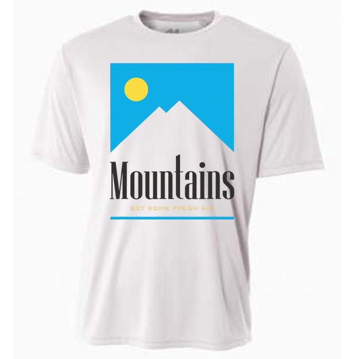 Mountains Get Some Fresh Good Air Cigarette Design Cooling Performance Crew T-Shirt