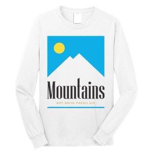 Mountains Get Some Fresh Good Air Cigarette Design Long Sleeve Shirt