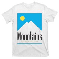 Mountains Get Some Fresh Good Air Cigarette Design T-Shirt