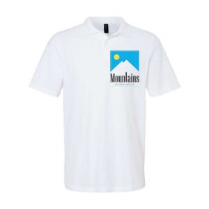 Mountains Get Some Fresh Good Air Cigarette Design Softstyle Adult Sport Polo