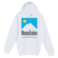 Mountains Get Some Fresh Good Air Cigarette Design Premium Pullover Hoodie