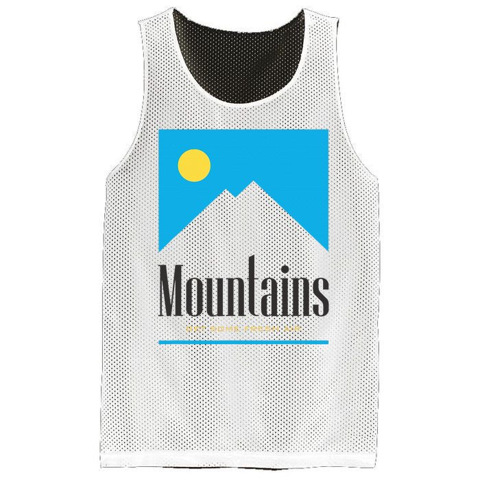 Mountains Get Some Fresh Good Air Cigarette Design Mesh Reversible Basketball Jersey Tank