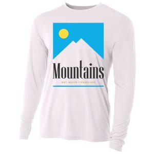 Mountains Get Some Fresh Good Air Cigarette Design Cooling Performance Long Sleeve Crew