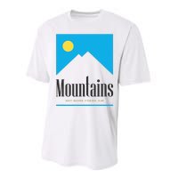 Mountains Get Some Fresh Good Air Cigarette Design Performance Sprint T-Shirt