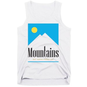 Mountains Get Some Fresh Good Air Cigarette Design Tank Top