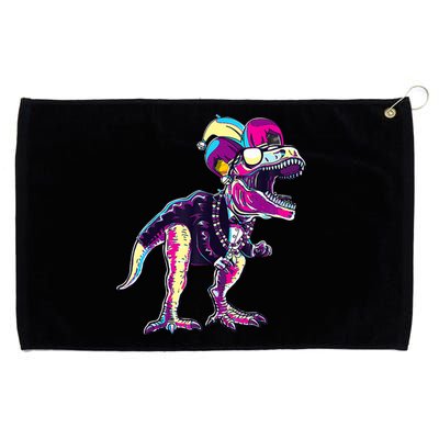 Mardi Gras Saurus Dino T Rex Grommeted Golf Towel