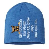 My Ger Shepherd Tilts His Head Ger Shepherd Funny Gift Meaningful Gift Sustainable Beanie