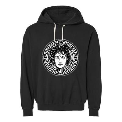 Medusa Gorgon Snake Head Greek Mythology Ancient Myth Garment-Dyed Fleece Hoodie