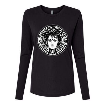 Medusa Gorgon Snake Head Greek Mythology Ancient Myth Womens Cotton Relaxed Long Sleeve T-Shirt