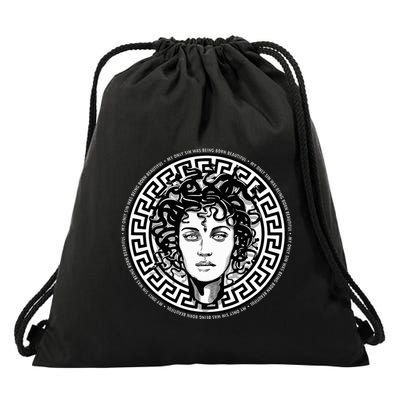 Medusa Gorgon Snake Head Greek Mythology Ancient Myth Drawstring Bag