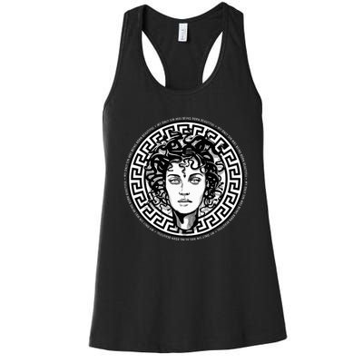 Medusa Gorgon Snake Head Greek Mythology Ancient Myth Women's Racerback Tank