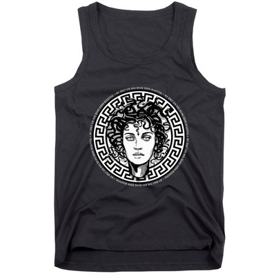 Medusa Gorgon Snake Head Greek Mythology Ancient Myth Tank Top