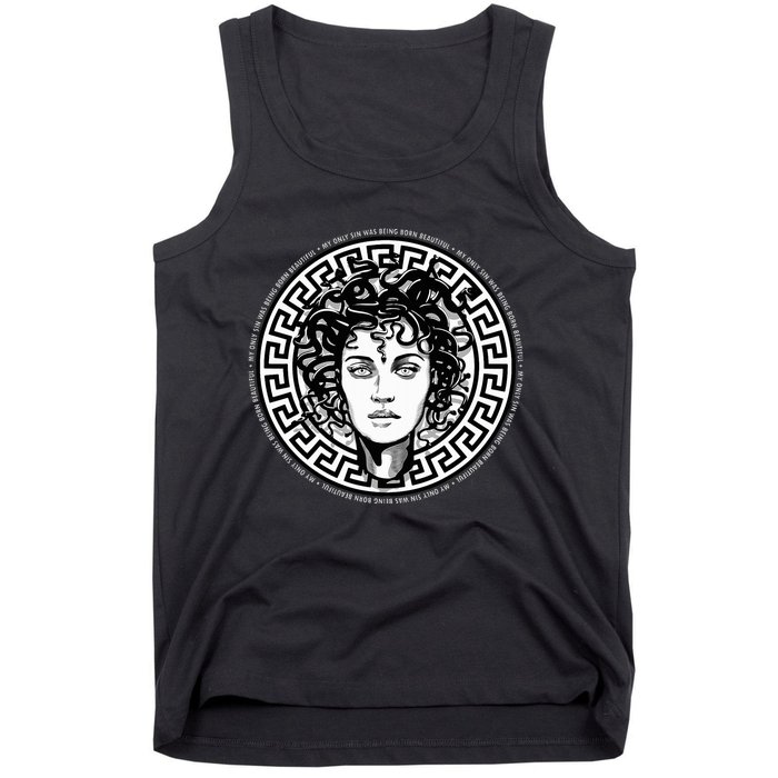 Medusa Gorgon Snake Head Greek Mythology Ancient Myth Tank Top