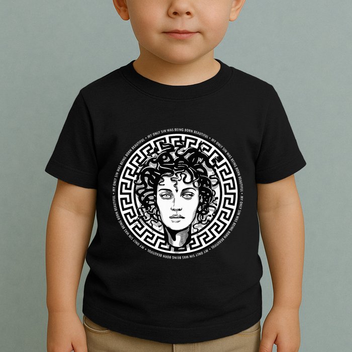 Medusa Gorgon Snake Head Greek Mythology Ancient Myth Toddler T-Shirt