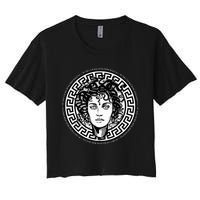 Medusa Gorgon Snake Head Greek Mythology Ancient Myth Women's Crop Top Tee