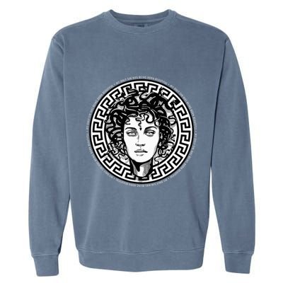 Medusa Gorgon Snake Head Greek Mythology Ancient Myth Garment-Dyed Sweatshirt