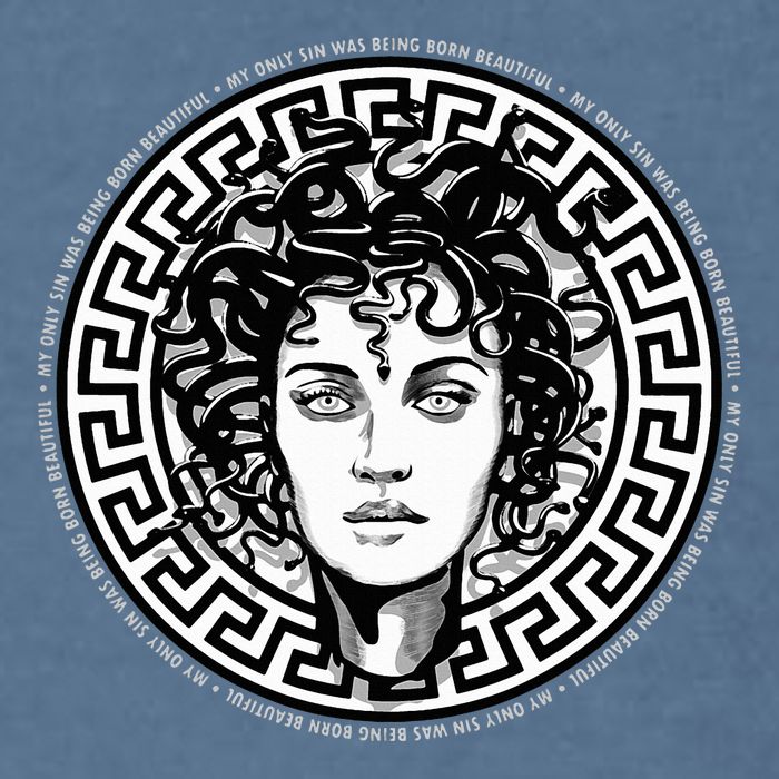 Medusa Gorgon Snake Head Greek Mythology Ancient Myth Garment-Dyed Sweatshirt