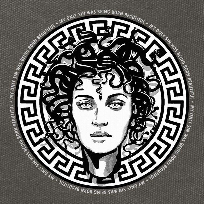 Medusa Gorgon Snake Head Greek Mythology Ancient Myth Cotton Canvas Backpack