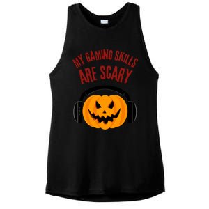 My Gaming Skills Are Scary Halloween For Gaming Meaningful Gift Ladies PosiCharge Tri-Blend Wicking Tank