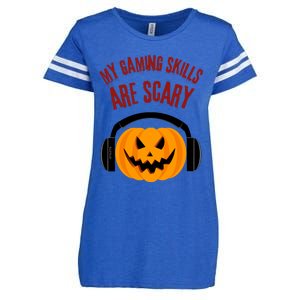 My Gaming Skills Are Scary Halloween For Gaming Meaningful Gift Enza Ladies Jersey Football T-Shirt