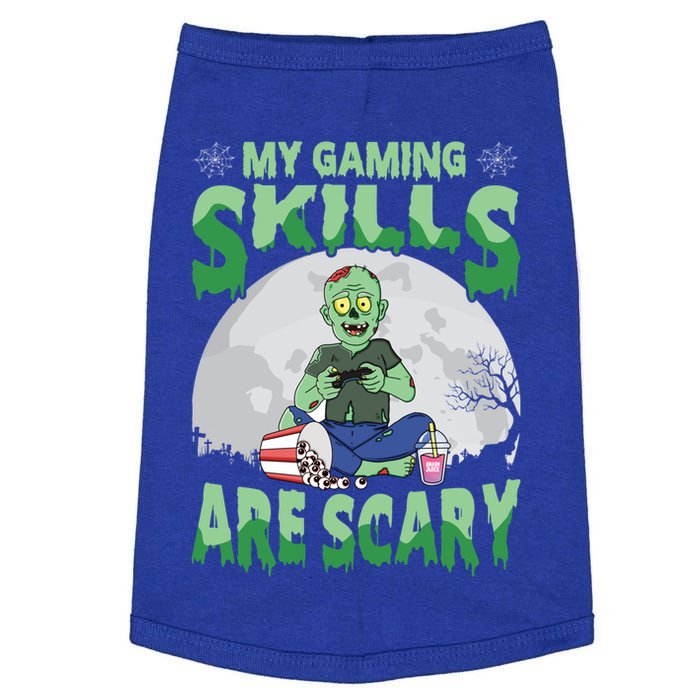 My Gaming Skills Are Scary Zombie Halloween Gaming Gift Doggie Tank