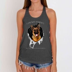 My German Shepherd Is Perfect Dogs Women's Knotted Racerback Tank