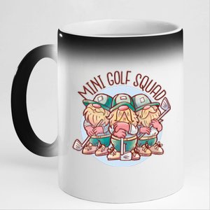 Mini Golf Squad Gnomes 11oz Black Color Changing Mug