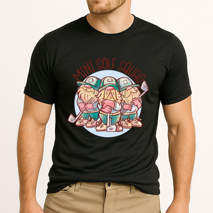 Mini Golf Squad Gnomes Cooling Performance Crew T-Shirt
