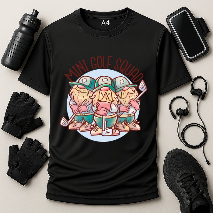 Mini Golf Squad Gnomes Cooling Performance Crew T-Shirt