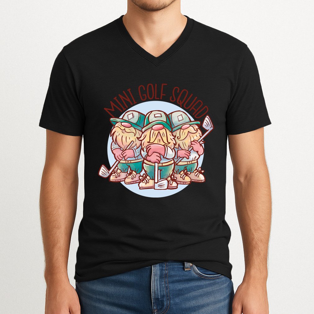 Mini Golf Squad Gnomes V-Neck T-Shirt