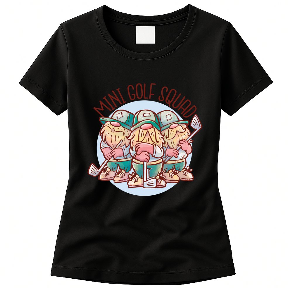 Mini Golf Squad Gnomes Womens T-Shirt