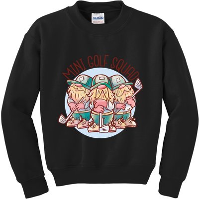 Mini Golf Squad Gnomes Kids Sweatshirt