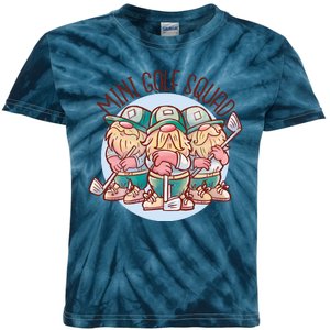 Mini Golf Squad Gnomes Kids Tie-Dye T-Shirt