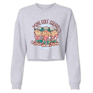 Mini Golf Squad Gnomes Cropped Pullover Crew