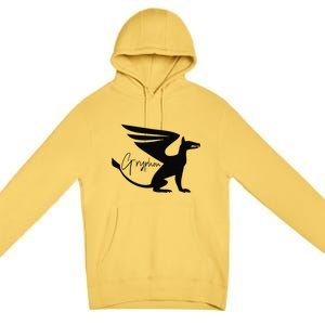 Majestic Gryphon Symbol Mythical Guardian Of Sky And Earth Premium Pullover Hoodie