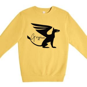 Majestic Gryphon Symbol Mythical Guardian Of Sky And Earth Premium Crewneck Sweatshirt