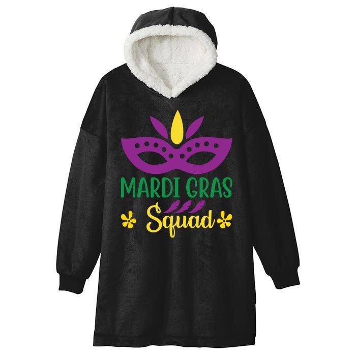 Mardi Gras Squad Hooded Wearable Blanket