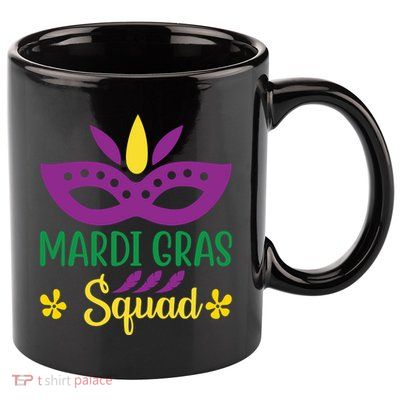 Mardi Gras Squad 11oz C Handle Ceramic Mug