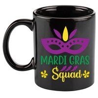 Mardi Gras Squad 11oz C Handle Ceramic Mug