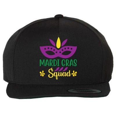 Mardi Gras Squad Wool Snapback Cap