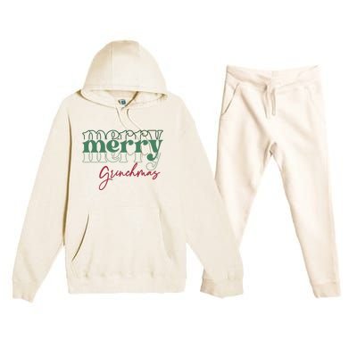 Merry Grinchmas Super Cute Christmas Premium Hooded Sweatsuit Set