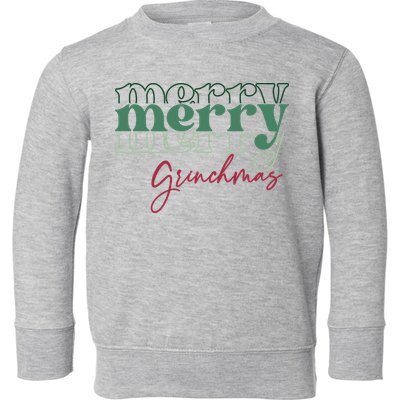 Merry Grinchmas Super Cute Christmas Toddler Sweatshirt