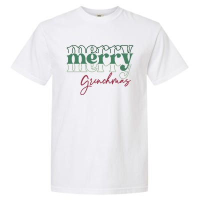 Merry Grinchmas Super Cute Christmas Garment-Dyed Heavyweight T-Shirt