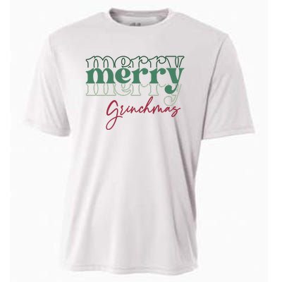 Merry Grinchmas Super Cute Christmas Cooling Performance Crew T-Shirt